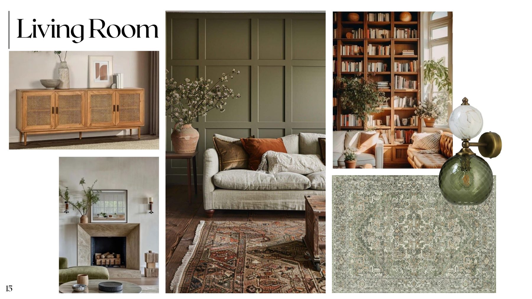 Welch House interior mood board, Verdant House scheme